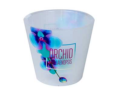 Горшок для цветов INGREEN London Orchid Deco D160мм 1,6л голубая орхидея