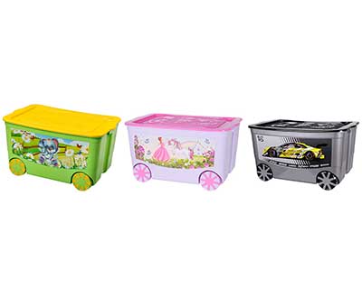 Ящик для игрушек на колесах ELFPLAST KidsBox 