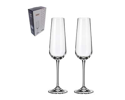 Набор бокалов для шампанского CRYSTALITE BOHEMIA Ardea/Amudsen 220мл (1/2шт)