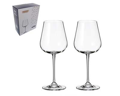 Набор бокалов для вина CRYSTALITE BOHEMIA Ardea/Amudsen 450мл 2шт