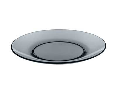 Тарелка обеденная GLASS Ink Basilico 20см lava grey